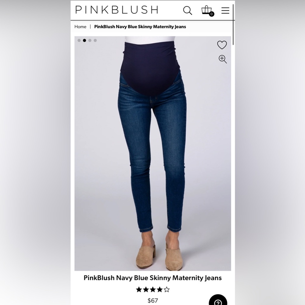 PinkBlush Navy Maternity Skinny Jeans..Size 28